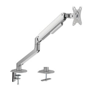Brateck 17-32 inç uyumlu amortisörlü monitör kolu, ergonomik ve ayarlanabilir tasarımıyla bilgisayar monitörünüzü rahatlıkla konumlandırmanızı sağlar.