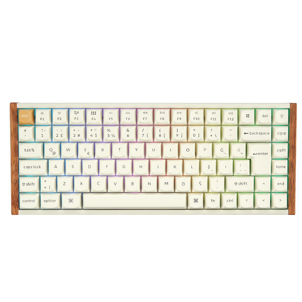 Keychron K2 He Special Edition Beyaz Gateron Magnetic Nebula Manyetik Switch Hall Effect Rgb Kablosuz Hotswap Türkçe Gaming Klavye (k2h Q1 Tr) 1