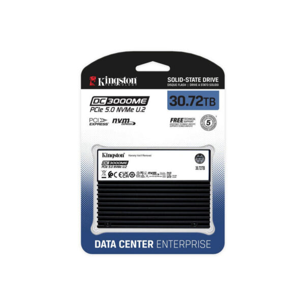 Kingston Dc3000me 30.72tb Nvme Pcie Gen5 X4 Okuma 14000mb Yazma 9700mb Data Center U.2 Ssd (sedc3000me30t7) 4