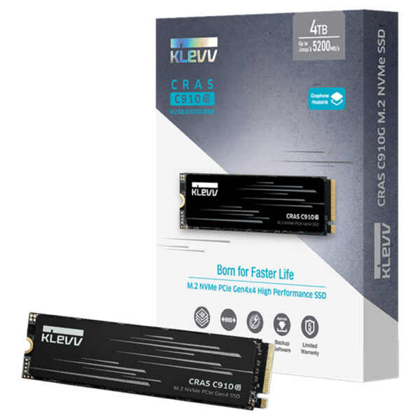 Klevv Cras 910g 4tb Nvme Pcie Gen4 X4 Okuma 5200mb Yazma 4800mb M 2 Ssd K04tbm2sp0 10g 6