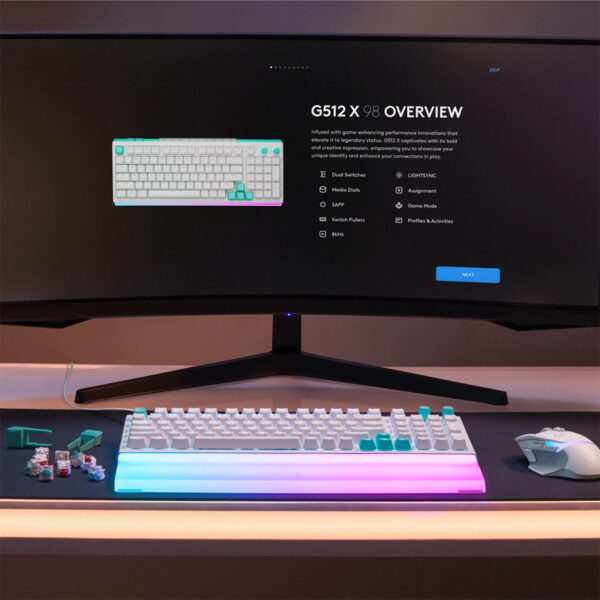 Logitech G512 X 98 Kablolu Beyaz Gaming Klavye 9