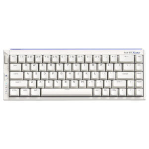 Ace 68 Turbo Esports beyaz renkli mekanik oyun klavyesi, montaj, GT 16K Hz Hall Effect anahtarlar ve RGB aydınlatma özellikleriyle yüksek performans sağlar.