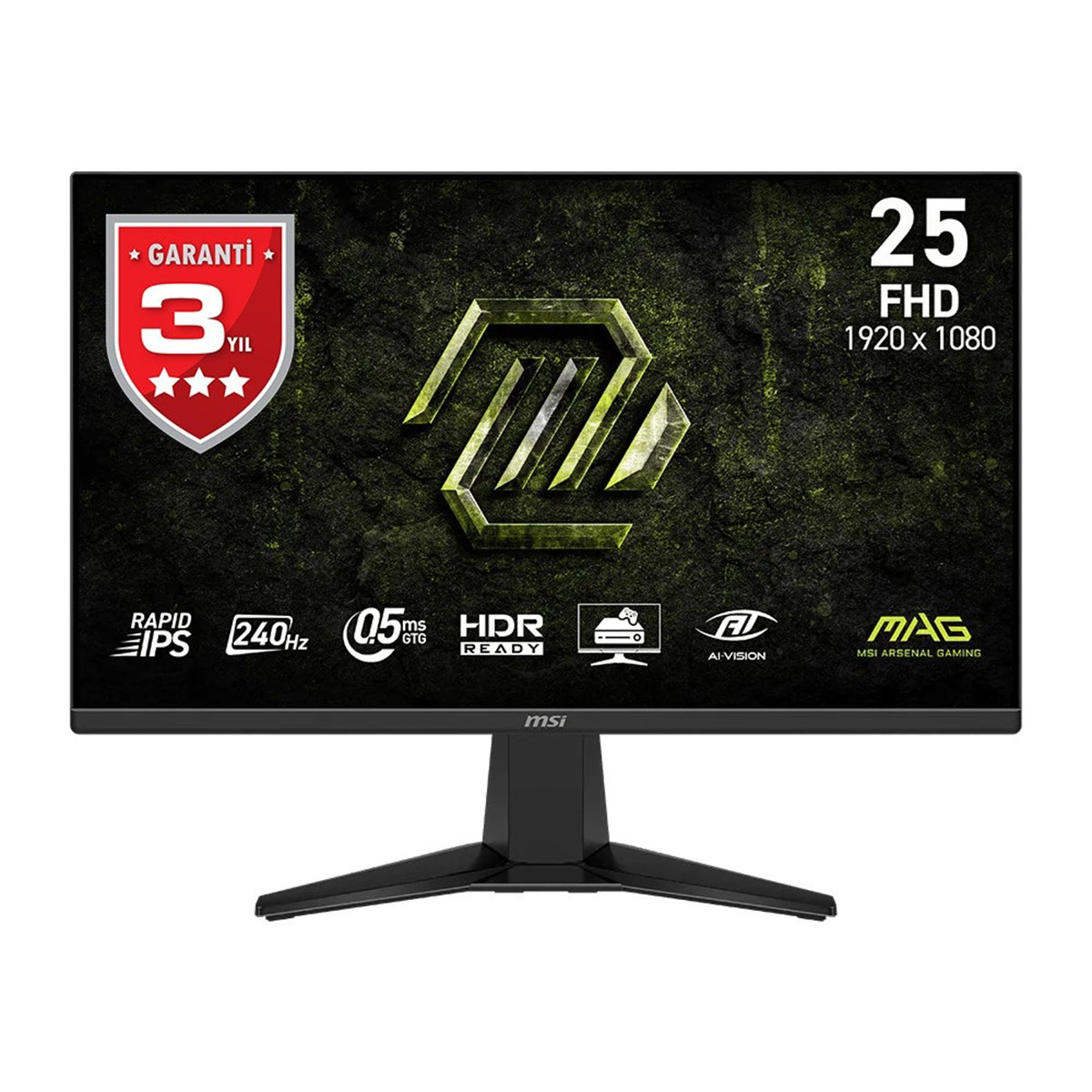 Msi Mag 255f X24 24.5 Inç 240hz 0.5ms Full Hd Adaptive Sync Rapid Ips Gaming Monitör 1