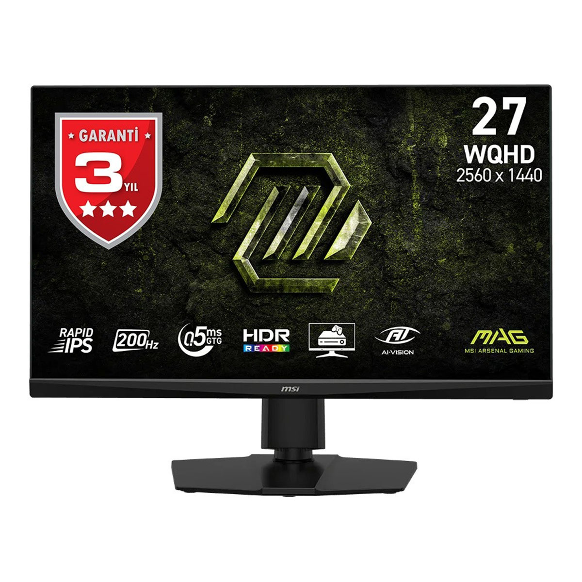 Msi Mag 272qpf E20 27 Inç 200hz 0.5ms 2k Wqhd Adaptive Sync Rapid Ips Pivot Gaming Monitör 1