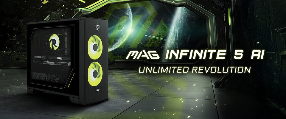 MSI MAG Infinite S AI oyun bilgisayarı, güçlü performans ve yükseltilebilirlik sunar, oyun tutkunları için ideal. Şık tasarımı ve gelişmiş donanımıyla yüksek grafik ve işlem gücü sağlar.