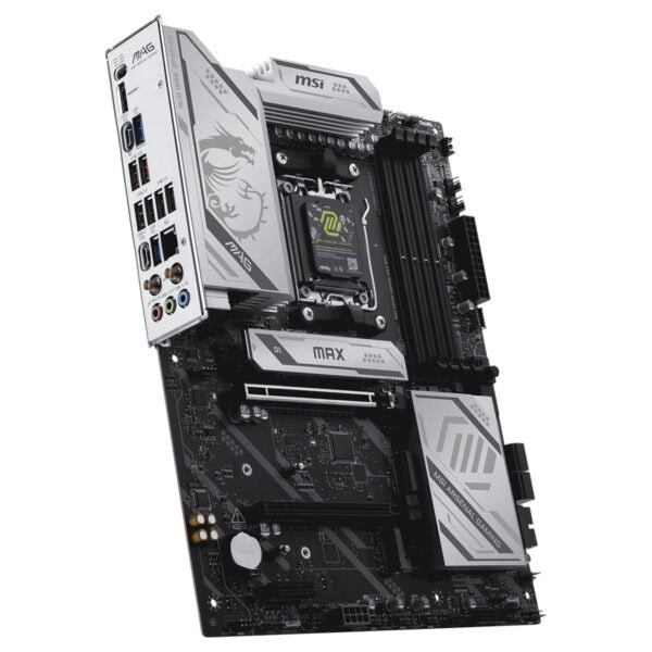 MSI MAG X870E GAMING MAX WIFI anakartı, DDR5 RAM, AM5 soket ve M.2 SSD desteği ile yüksek performans sağlar. HDMI ve USB4 bağlantılarıyla gelişmiş oyun ve çalışma deneyimi sunar.