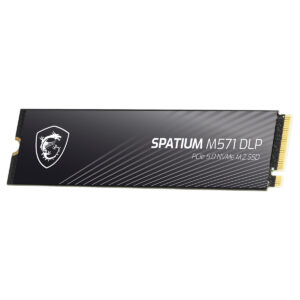 MSI SPATIUM M571 DLP 2TB NVMe PCIe Gen5 x4 SSD, yüksek performanslı M.2 SSD, 14500MB okuma ve 11000MB yazma hızlarıyla oyun ve profesyonel kullanım için ideal.