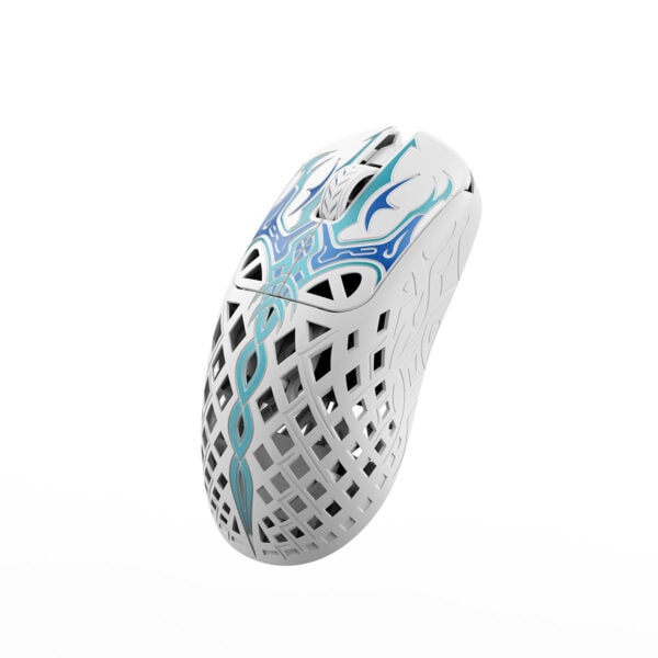 Yapay zeka destekli gaming mouse, WAIZOWL TRİAİNA Riptide 8K Hz, Custom 3950 HAWKEYE sensör, kablosuz ve yüksek performanslı oyun deneyimi için tasarlandı.