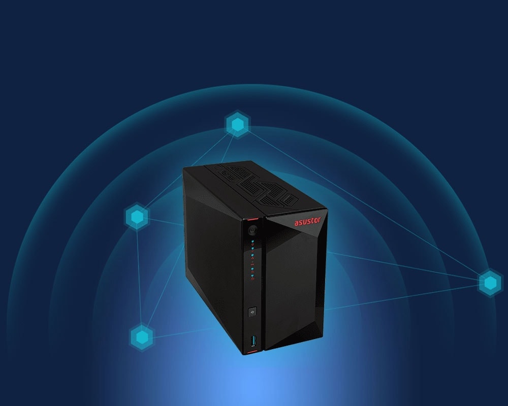 AS5402T Yüksek performanslı Asustor NAS depolama cihazı, gelişmiş yönetim ve veri güvenliği özellikleriyle profesyonel kullanım için ideal.