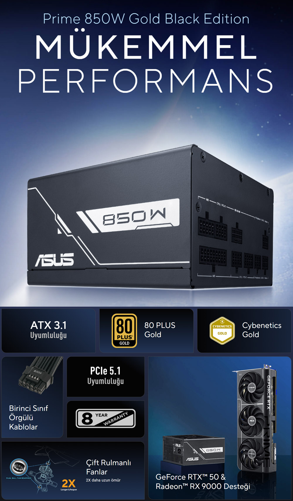 Prime 850W Gold Black Edition Prime 850W Gold Black Edition