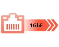 AS1102TL Yüksek hızlı internet bağlantısı ile oyun deneyimini artıran 1GbE Ethernet bağlantısı simgesi. Gaming ve teknoloji odaklı içeriklerde kullanılmak üzere optimize edilmiştir.