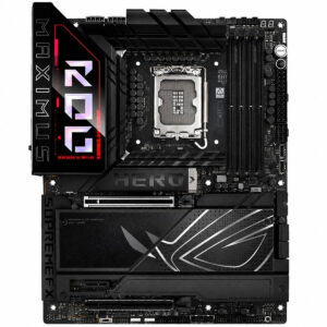 ASUS ROG Maximus Z890 Hero anakart ve ASUS ROG Ryujin III 360 ARGB sıvı soğutucu, yüksek performans ve estetik tasarım sunar. Oyun ve overclock için ideal, gelişmiş soğutma ve RGB aydınlatma özellikle.