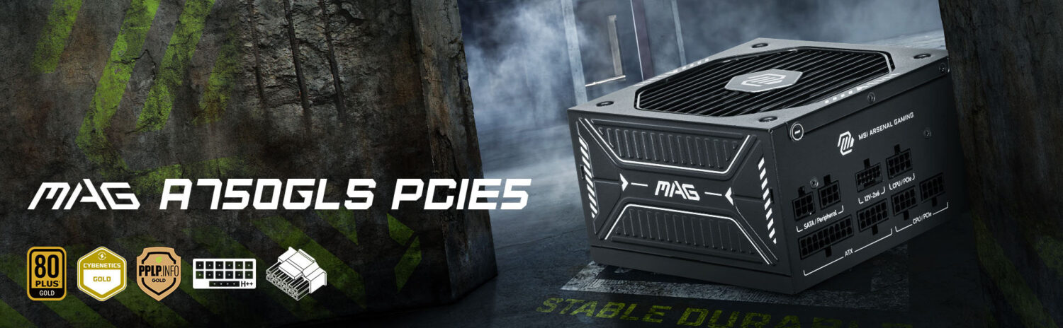MSI MAG A750GLS PCIE5 750W 80+ Gold Full Modüler Güç Kaynağı
