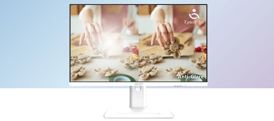 Gözleri Anti-Glare monitör ekranı ile koruyan bilgisayar ekranı, çalışma ve oyun sırasında göz yorgunluğunu azaltır. Bu ekran, göz sağlığını ön planda tutan kullanıcılar için ide.