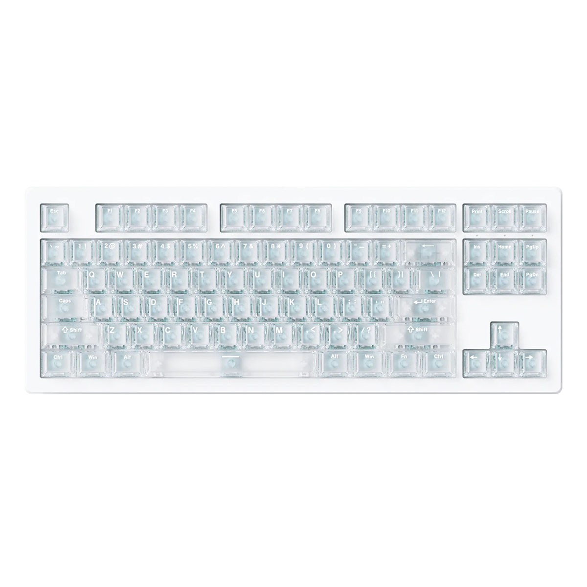 Akko Monsgeek M3 V5 He White Transparent Astroaim Manyetik Switch 8k Hz Hall Effect Hotswap Rgb Kablosuz İngilizce Gaming Klavye 1