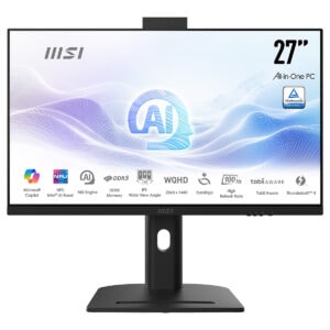 MSI 27 inç yapay zeka destekli çok amaçlı monitör, yüksek çözünürlük ve hızlı tepki süresi ile oyun ve profesyonel kullanım için ideal.