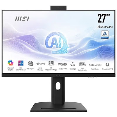 MSI 27 inç All-in-One PC monitör, yüksek çözünürlük ve gelişmiş özelliklerle oyun ve ofis kullanımı için ideal. AI teknolojisi ve geniş ekran alanı ile üstün performans sağlar.