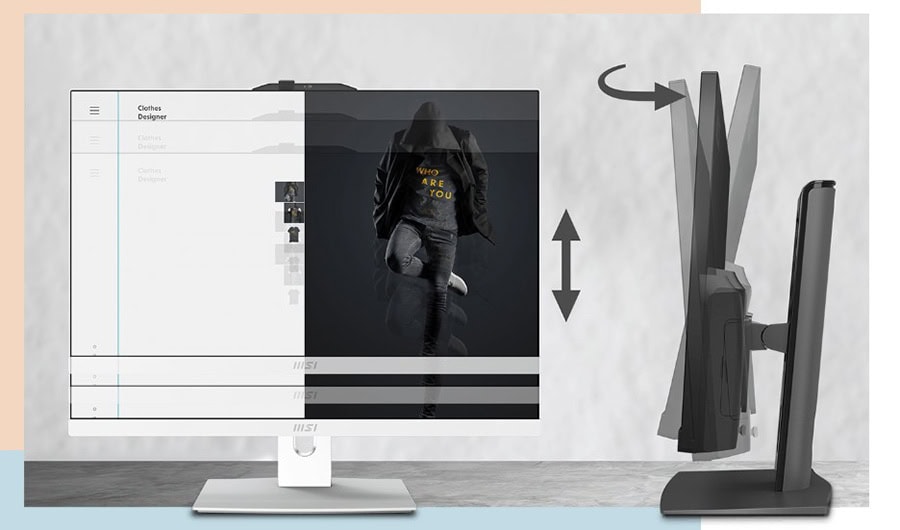 Yüksek çözünürlüklü All In One bilgisayar ve monitör, ergonomik tasarım ve geniş ekran ile modern çalışma alanı için ideal.