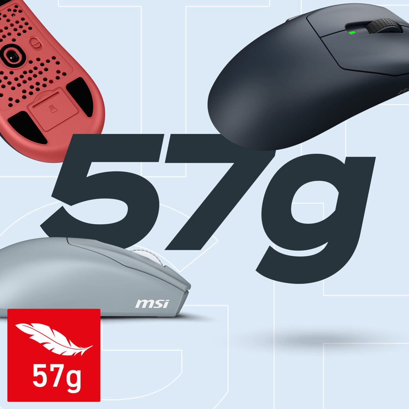 MSI FORGE GM340 WIRELESS White hafif tasarım