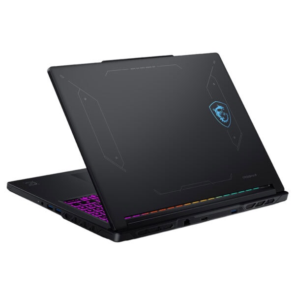 MSI CROSSHAIR 16 HX oyun dizüstü bilgisayarı, şık tasarımı ve RGB aydınlatmalı klavyesiyle dikkat çekiyor.