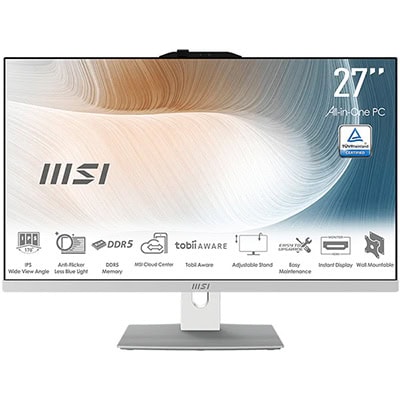 MSI MODERN AM272P 1M-1294XEU Intel Core 5-120U 16GB DDR5 512GB SSD 27 inç Full HD FreeDos Beyaz All In One Bilgisayar h1