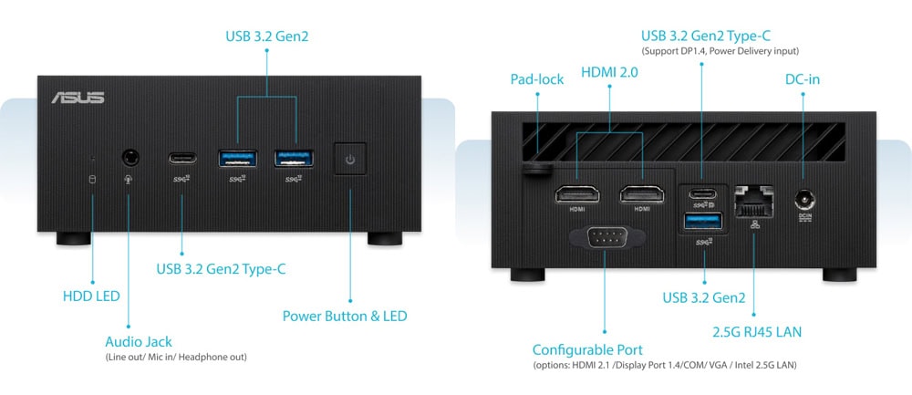 ASUS ExpertCenter PN64 ASUS PN64-BB7014MD Mini Bilgisayar H11
