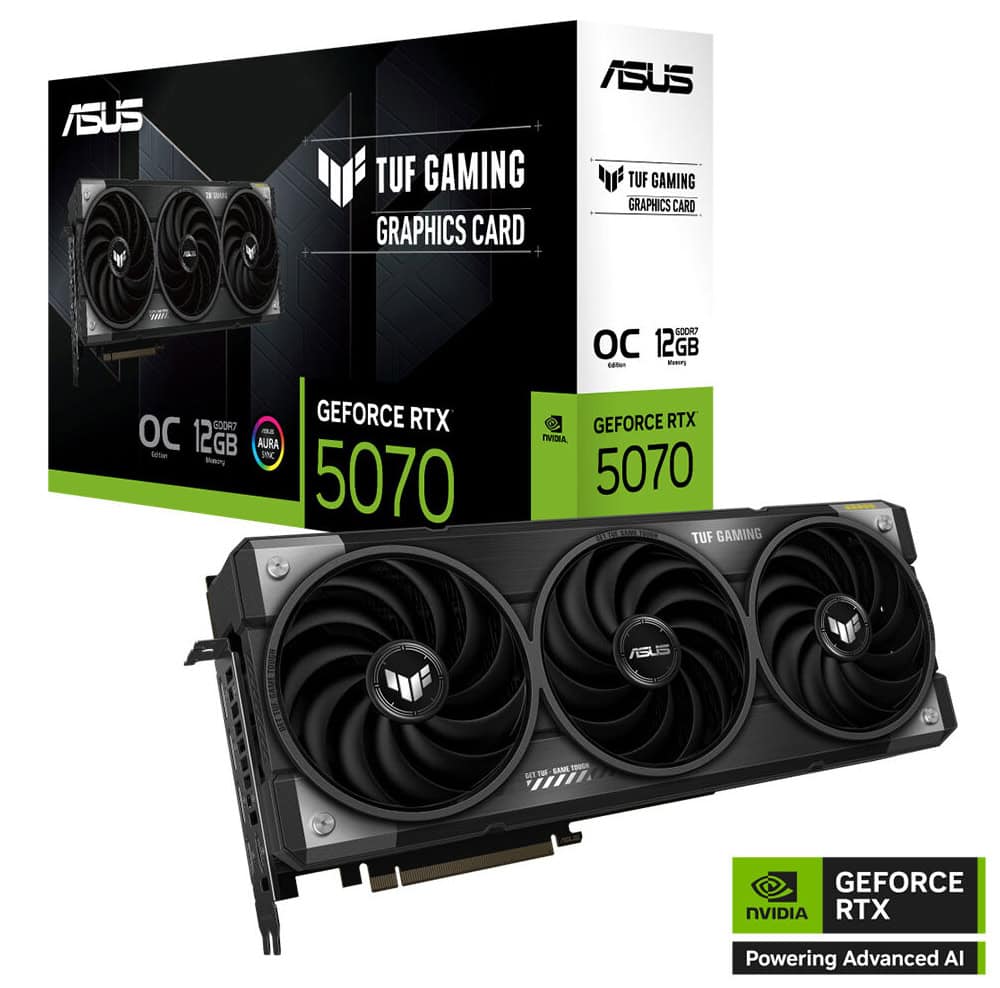 ASUS TUF Gaming GeForce RTX™ 5070 12GB GDDR7 OC Edition ASUS TUF Gaming GeForce RTX 5070 OC 12GB GDDR7 192 Bit DLSS 4 Ekran Kartı h1
