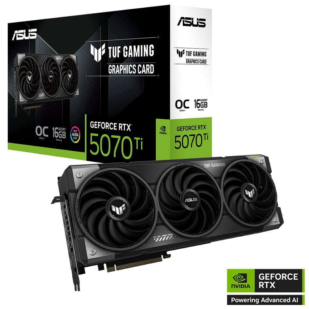 ASUS TUF Gaming GeForce RTX™ 5070 Ti 16GB GDDR7 OC Edition ASUS TUF Gaming GeForce RTX 5070 Ti OC 16GB GDDR7 256 Bit DLSS 4 Ekran Kartı h1