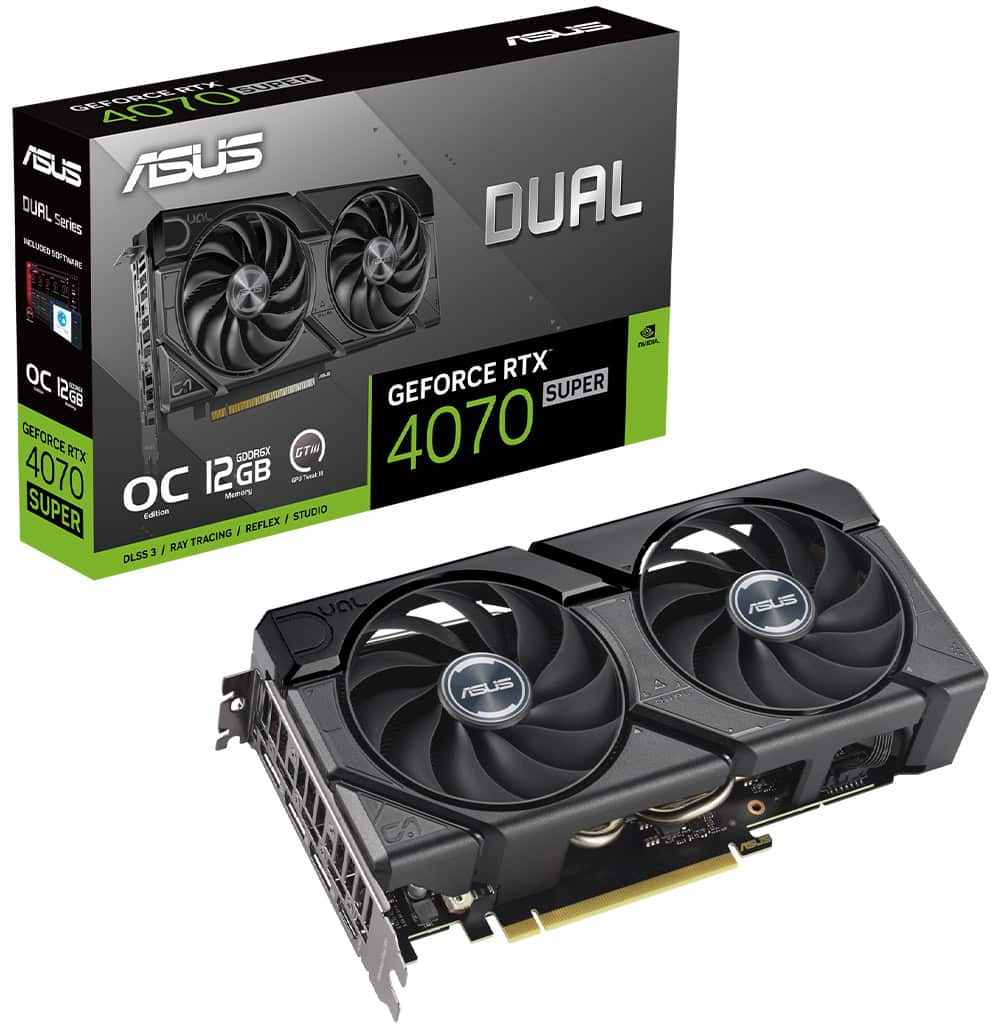 ASUS Dual GeForce RTX™ 4070 SUPER SUPER EVO OC Edition ASUS DUAL GeForce RTX 4070 SUPER EVO OC 12GB Ekran Kartı yh4