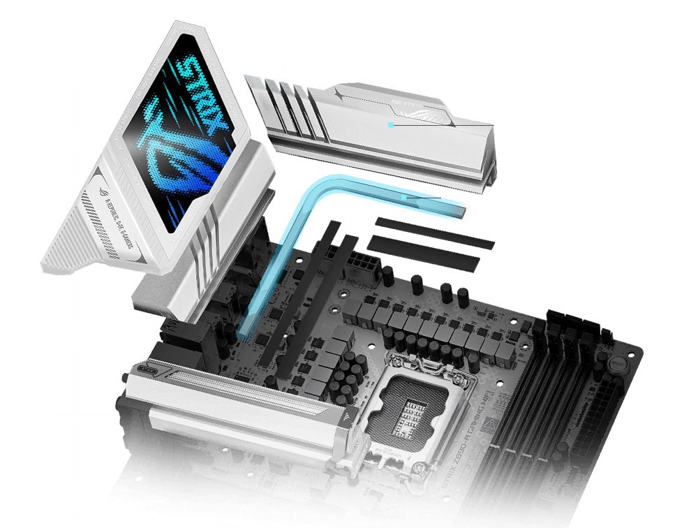 ROG Strix Z890-A Gaming WiFi asus-rog-strix-z890-a-gaming-wifi-8600mhz-oc-ddr5-soket-lga1851-m-2-hdmi-dp-atx-anakart