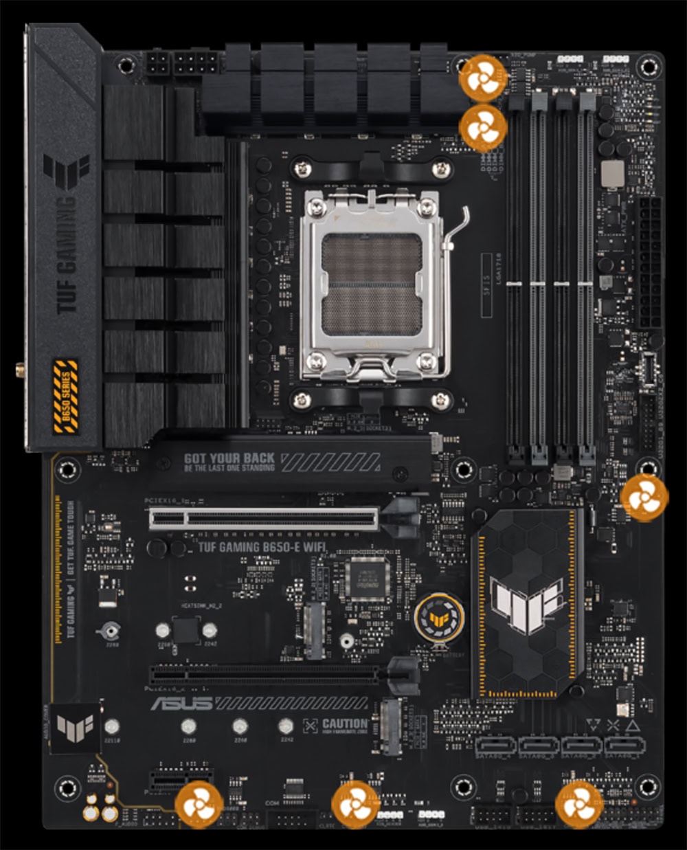 ASUS TUF Gaming B650-E WIFI 8000MHz (OC) DDR5 Soket AM5 M.2 HDMI DP ATX Anakart h14