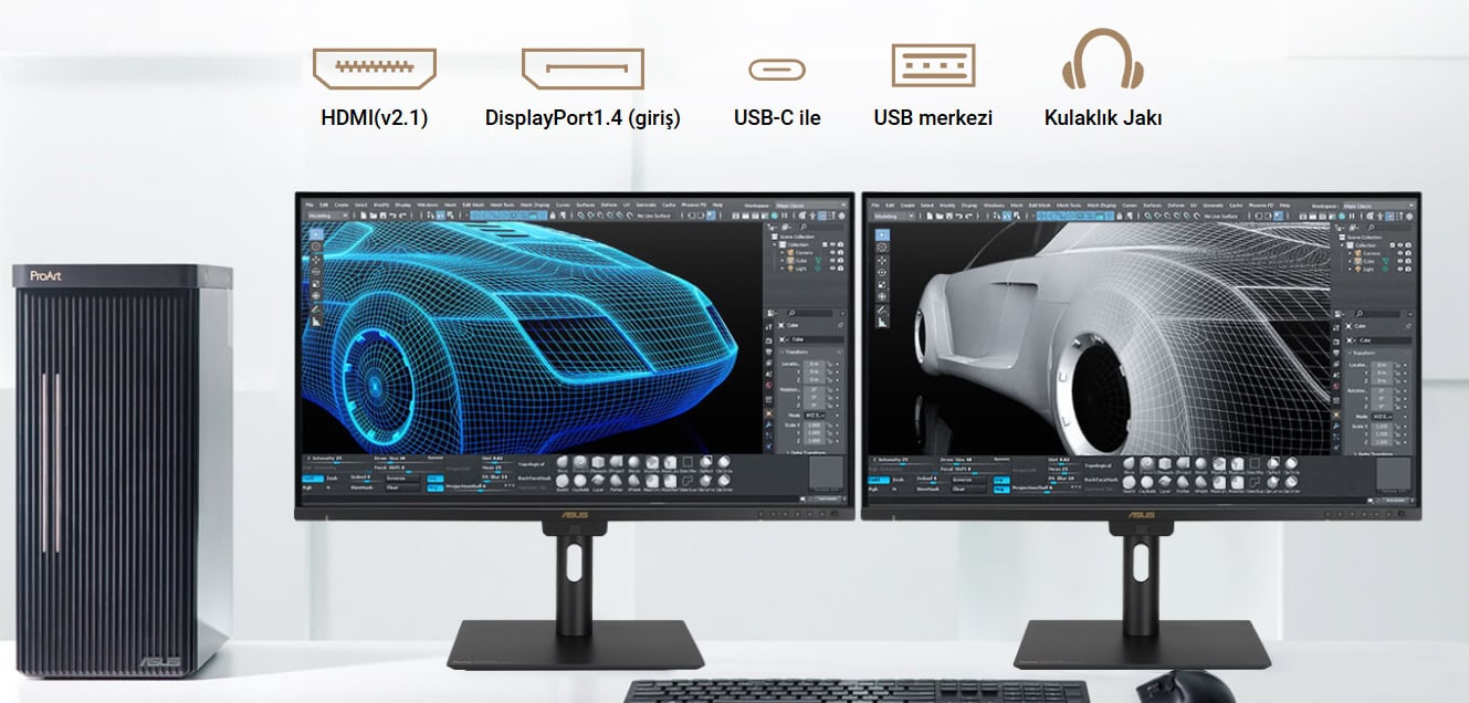 ASUS ProArt PA27UCGE 27 inç 160Hz 1ms 4K UHD Adaptive Sync IPS Pivot Monitör h23