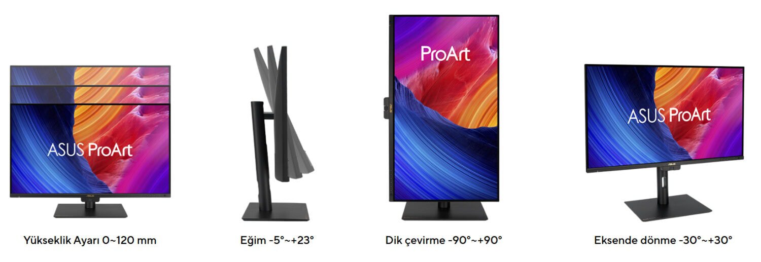 ASUS ProArt PA27UCGE 27 inç 160Hz 1ms 4K UHD Adaptive Sync IPS Pivot Monitör h26