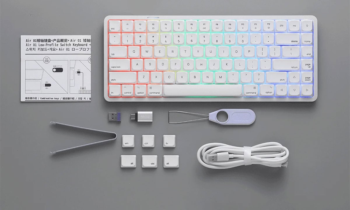 USB-C - USB-A adaptörü pakete dahildir