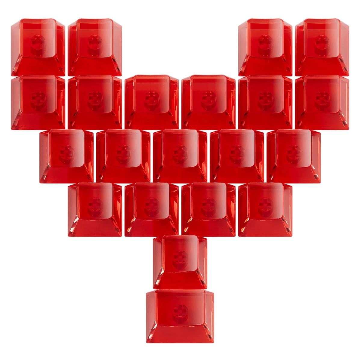 Akko Love Red Cherry Double Shot Pc Shine Through 21 Adet Keycap Set Fc1