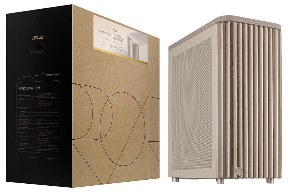 ProArt PA401 Wood Edition Beige - Mesh Panel asus-proart-pa401-wood-edition-beige-mesh-panel-gaming-kasa