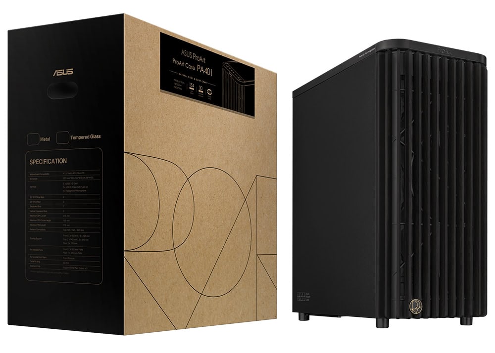 ProArt PA401 Wood Edition - Metal Panel asus-proart-pa401-wood-edition-metal-panel-siyah-usb-3-2-mid-tower-atx-gaming-kasa