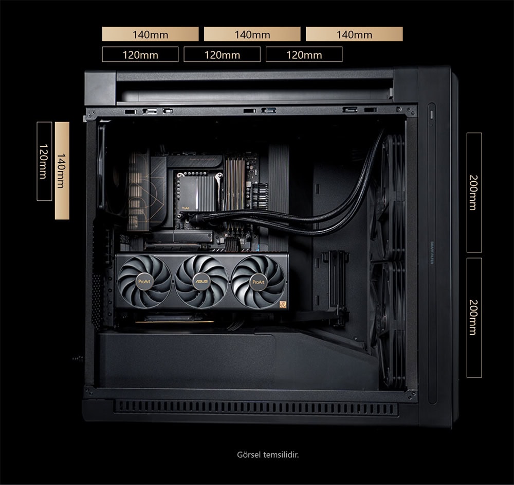 ProArt PA602 Wood Edition - Metal Panel asus-proart-pa602-wood-edition-metal-panel-usb-3-2-mid-tower-e-atx-siyah-kasa