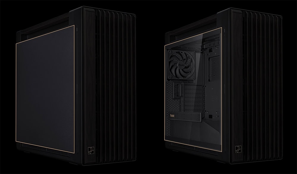 /ProArt PA602 Wood Edition - Metal Panel asus-proart-pa602-wood-edition-temperli-cam-usb-3-2-mid-tower-e-atx-siyah-kasa