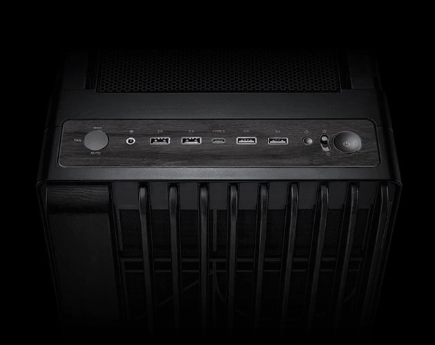 /ProArt PA602 Wood Edition - Metal Panel asus-proart-pa602-wood-edition-temperli-cam-usb-3-2-mid-tower-e-atx-siyah-kasa